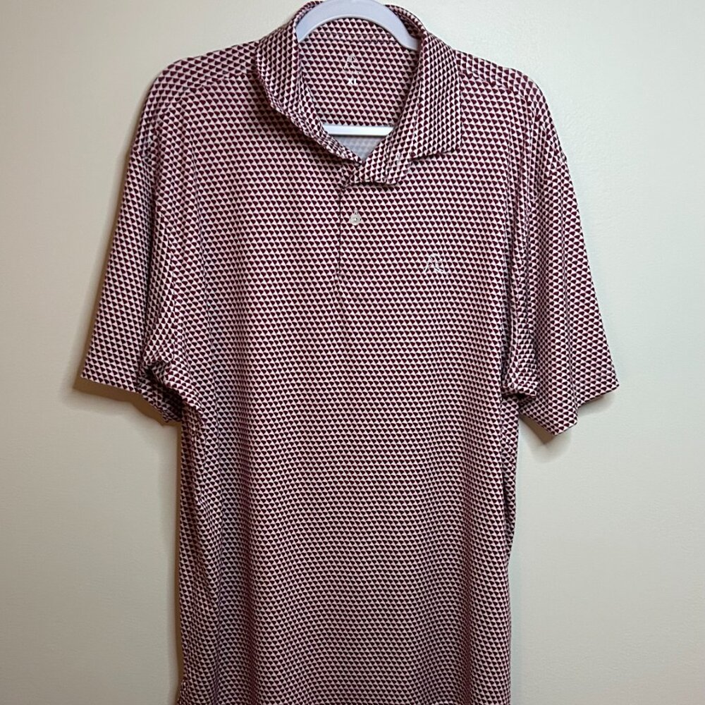 Rhoback Polo Shirt Mens XL Palmetto South Carolina Performance Golf Burgundy